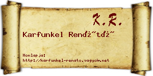 Karfunkel Renátó névjegykártya